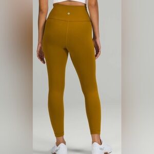 Lululemon wonder under Mustard Leggings